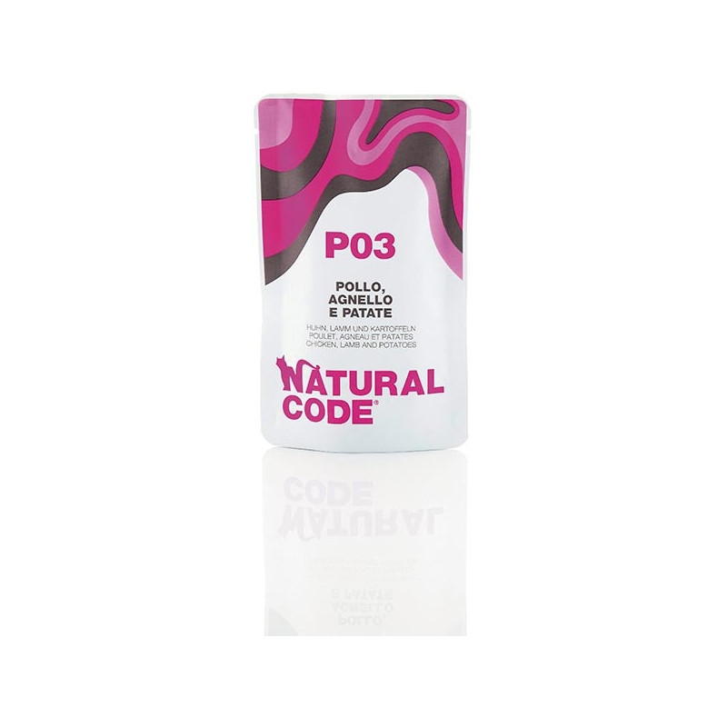 Natural Code P03 Poulet Agneau et Pommes de terre in Acqua di cottura ( 1 Sachet 70 g.) Natural Code P03 Poulet Agneau et Pommes de terre in Acqua di cottura ( 1 Sachet 70 g.)
