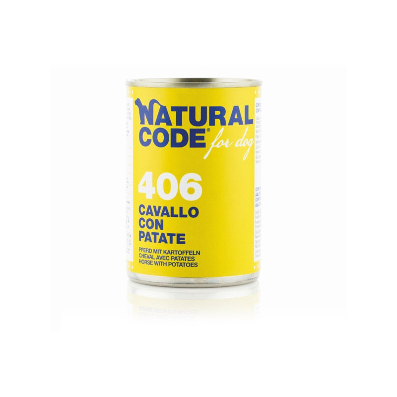 NATURAL CODE - For Dog 406 Cavallo con Patate 400 gr.