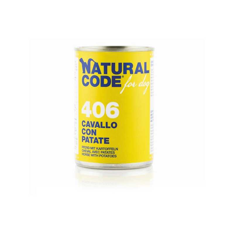 NATURAL CODE - For Dog 406 Cheval avec Pommes de terre 400 g. NATURAL CODE - For Dog 406 Cheval avec Pommes de terre 400 g.