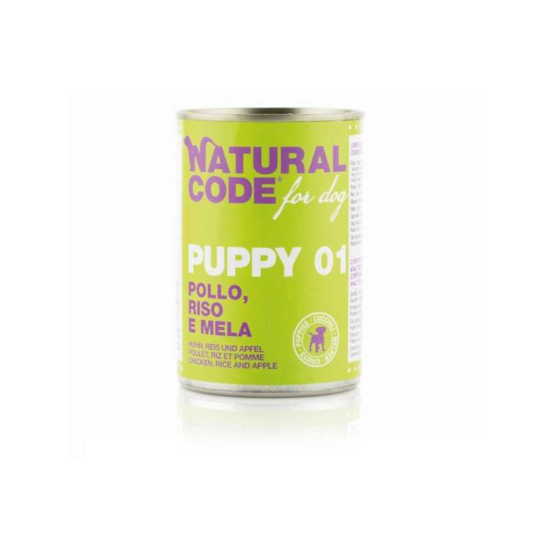 NATURAL CODE - For Dog Puppy 01 Poulet,Riz et Pomme 400 g. NATURAL CODE - For Dog Puppy 01 Poulet,Riz et Pomme 400 g.