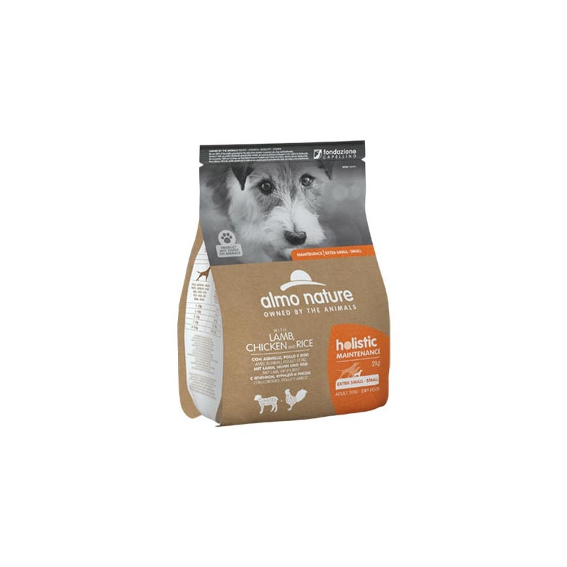 ALMO NATURE Holistic Maintenance Adult Extra Small & Small with Lamb, Chicken and Rice 2 kg.