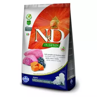 FARMINA N&D PUMPKIN Welpe Medium Maxi Lamm Kürbis und Blaubeere 2,5 kg