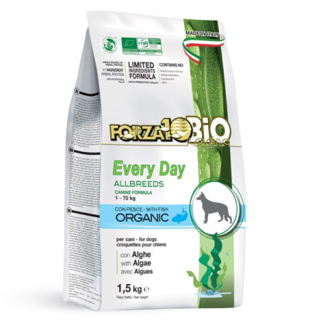 FORZA10 Every Day Bio All Breeds al Pesce con Alghe 1,5 kg. - 