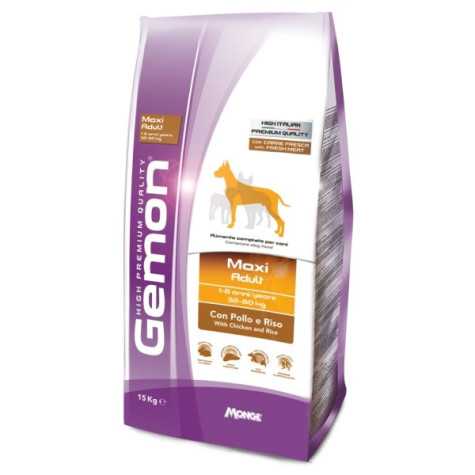 GEMON Dog Maxi Adult avec Poulet et Riz 15 kg.