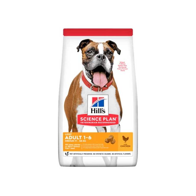 HILL'S Science Plan Light Adult Medium avec Poulet 800 g. HILL'S Science Plan Light Adult Medium avec Poulet 800 g.