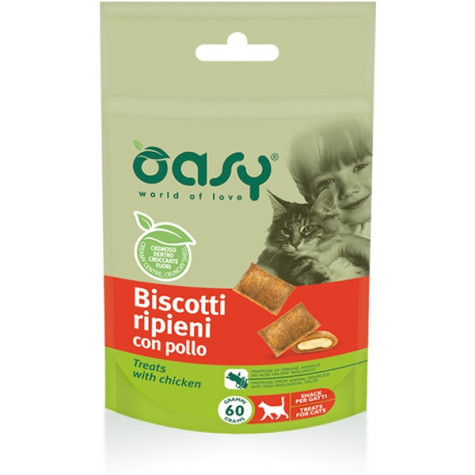 Oasy - Snack Stuffed Biscuits for Cat with Chicken 60 gr.