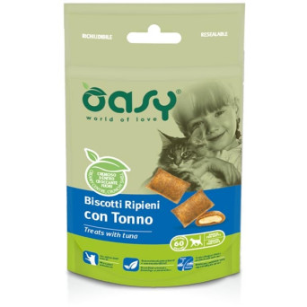 Oasy - Snack Stuffed Biscuits for Cat with Tuna 60 gr.