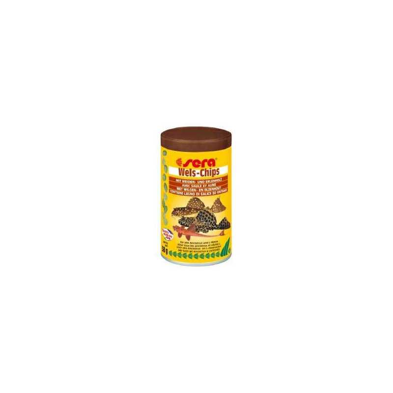 SERA Sera Acqua dolce - Mangimi speciali - per pesci di fondo- Wels Chips 38 g. SERA Sera Acqua dolce - Mangimi speciali - per pesci di fondo- Wels Chips 38 g.