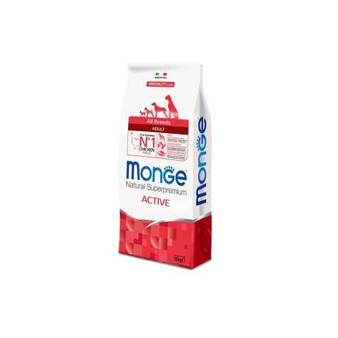 MONGE Natural Superpremium All Breeds Adult Active con Pollo 12 kg. - 