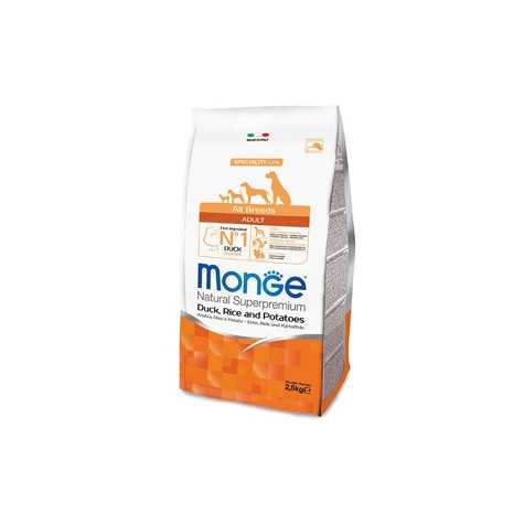 MONGE Natural Superpremium All Breeds Adult Anatra, Riso e Patate 2,5 kg. - 