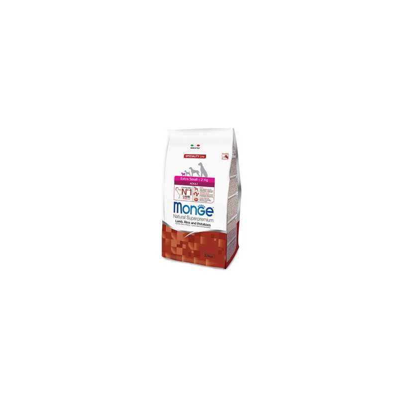 MONGE Natural Superpremium Extra Small Adult Agneau, Riz 800 g.