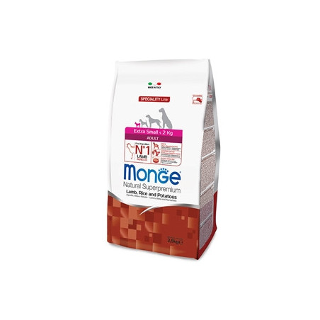 MONGE Natural Superpremium Extra Small Adult Agnello, Riso 800 gr. - 