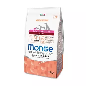 MONGE Natural Superpremium Extra Small Adult Lachs und Reis 800 gr.