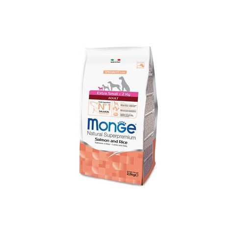 MONGE Natural Superpremium Extra Small Adult Saumon et Riz 800 g.