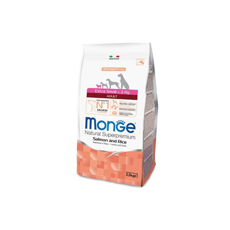 MONGE Natural Superpremium Extra Small Adult Salmone e Riso 800 gr. - 