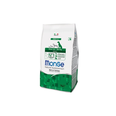 MONGE Natural Superpremium Maxi Adult Ricco di Pollo 3 kg. - 
