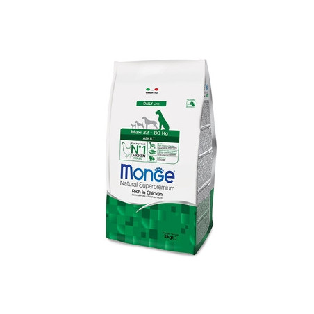 MONGE Natural Superpremium Maxi Adult Ricco di Pollo 3 kg. - 