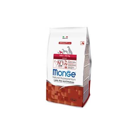 MONGE Natural Superpremium Mini Adult Agneau, Riz et Pommes de terre 800 g.