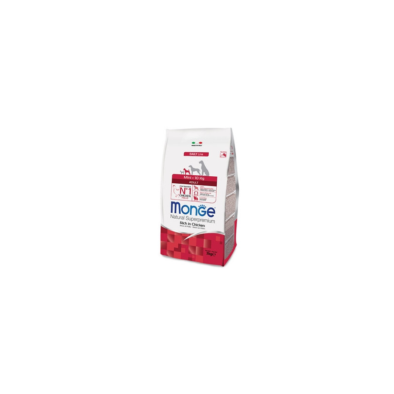 MONGE Natural Superpremium Mini Adult Reich an Huhn 800 gr.