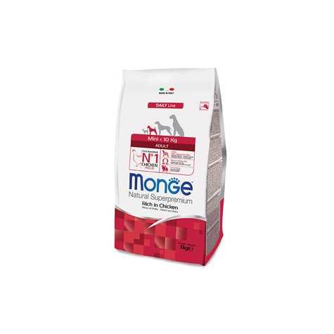 MONGE Natural Superpremium Mini Adult Ricco di Poulet 800 g.