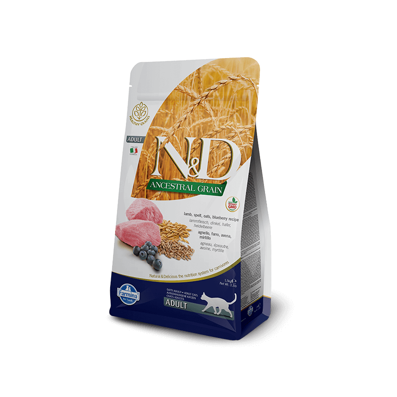 FARMINA N&D Low Ancestral Grain Adult with Lamb and Blueberry 1,5 kg.