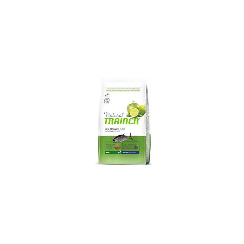 TRAINER Natural Adult Maxi avec Thon et Riz 12 kg. TRAINER Natural Adult Maxi avec Thon et Riz 12 kg.