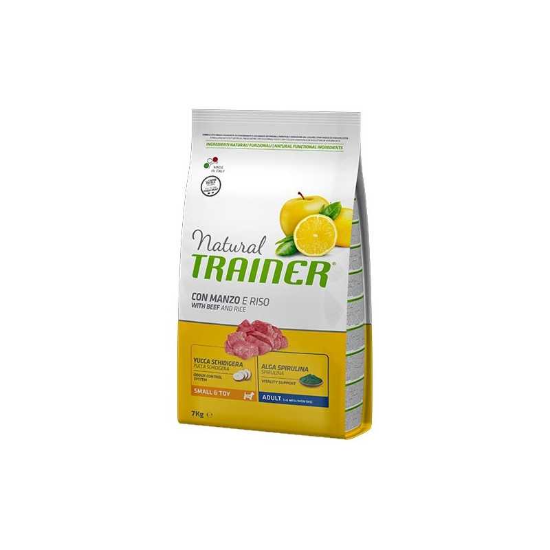 TRAINER Natural Adult Small et Toy avec Bœuf et Riz 800 g. TRAINER Natural Adult Small et Toy avec Bœuf et Riz 800 g.