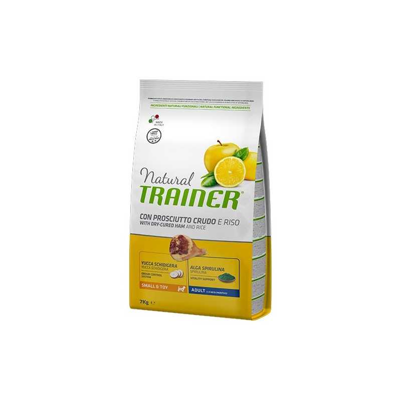 TRAINER Natural Adult Small et Toy avec Prosciutto cru et Riz 800 g. TRAINER Natural Adult Small et Toy avec Prosciutto cru et Riz 800 g.