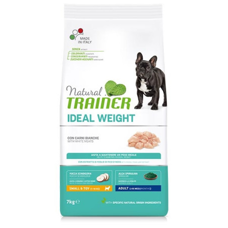 TRAINER Natural Ideal Weight Care Small & Toy Adult con Carni Bianche 2 kg. - 