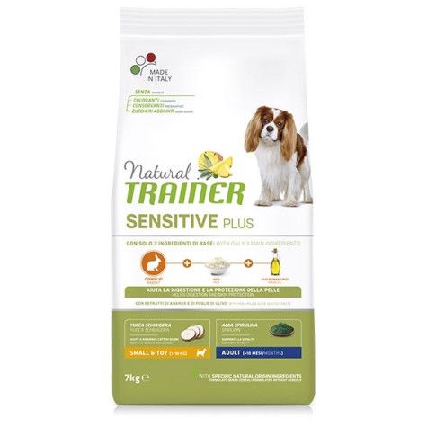 TRAINER Natural Sensitive Plus No Gluten Small & Toy Adult with Rabbit 800 gr.