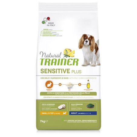 TRAINER Natural Sensitive Plus No Gluten Small & Toy Adult con Coniglio 800 gr. - 