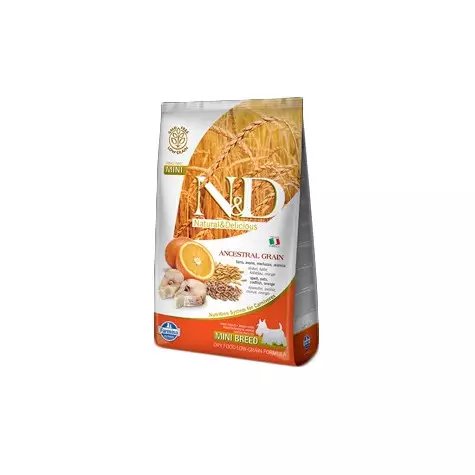 FARMINA N&D LOW ANCESTRAL GRAIN Adult Mini with Cod and Orange 2,5 kg.