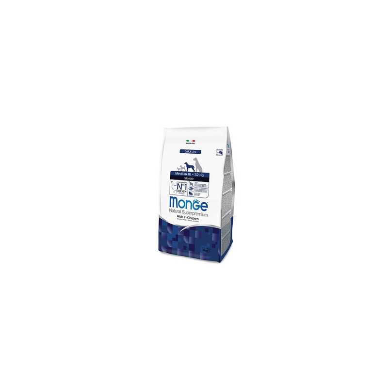 MONGE Natural Superpremium Medium Senior Ricco di Poulet 12kg. MONGE Natural Superpremium Medium Senior Ricco di Poulet 12kg.