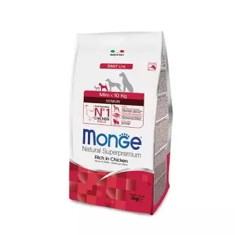 MONGE Natural Superpremium Mini Senior Ricco di Pollo 3 kg. - 