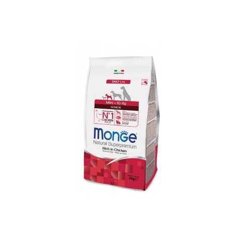 MONGE Natural Superpremium Mini Senior Ricco di Pollo 3 kg. - 
