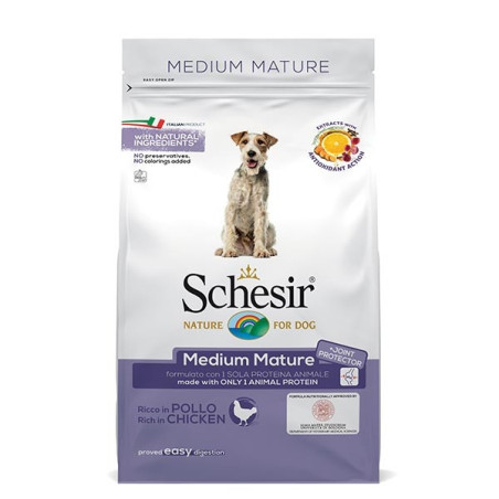 SCHESIR Dry Line Medium Mature Mantenimento con Pollo 3 kg. - 