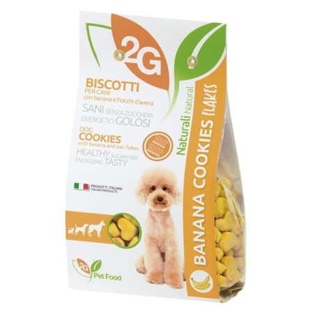 2G PET FOOD GUIDOLIN GIANNI Cookies con Banana e Fiocchi d'Avena 350 gr. - 