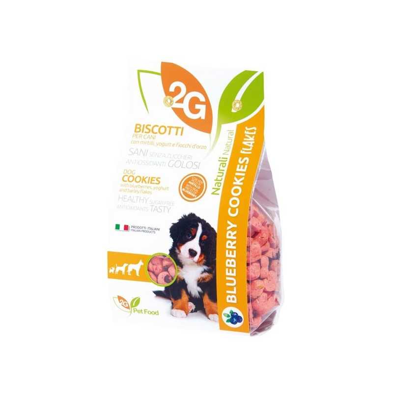 2G PET FOOD GUIDOLIN GIANNI Cookies avec Myrtilles, Yogurt et Fiocchi d'Orzo 350 g. 2G PET FOOD GUIDOLIN GIANNI Cookies avec Myrtilles, Yogurt et Fiocchi d'Orzo 350 g.