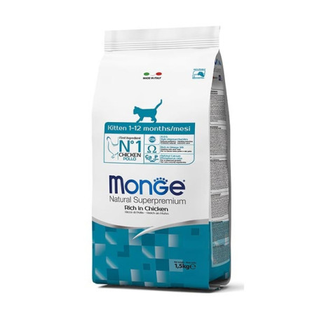 MONGE Natural Superpremium Kitten Ricco di Pollo 400 gr. - 