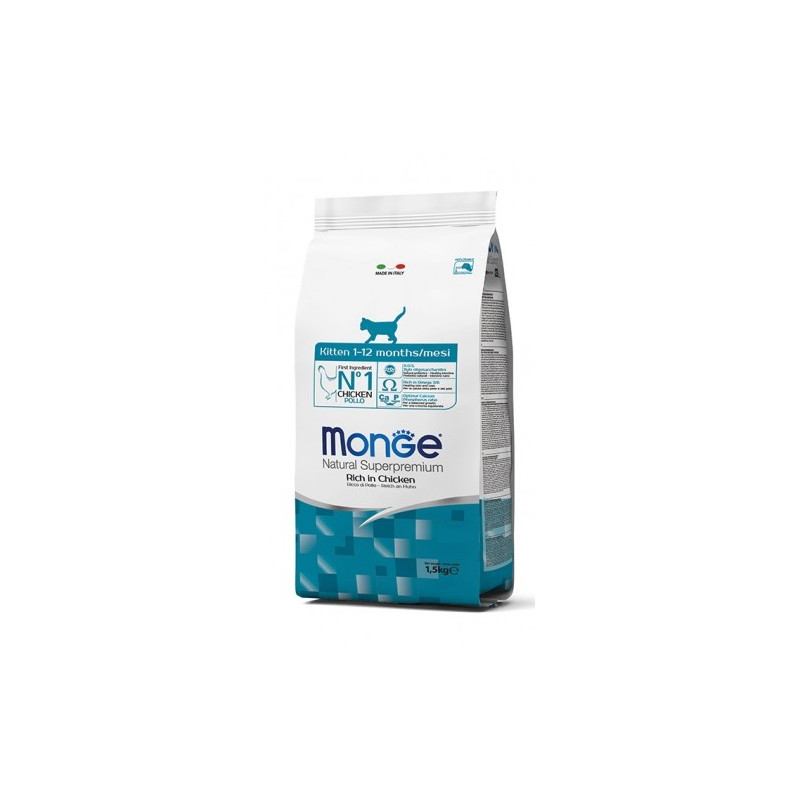 MONGE Natural Superpremium Kitten Ricco de poulet 1,5 kg MONGE Natural Superpremium Kitten Ricco de poulet 1,5 kg