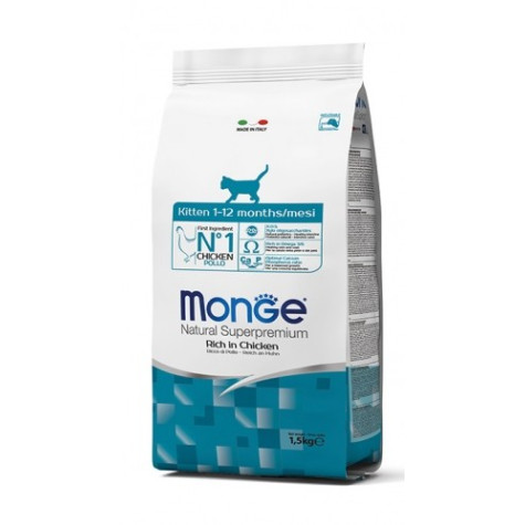 MONGE Natural Superpremium Kitten Ricco de poulet 1,5 kg