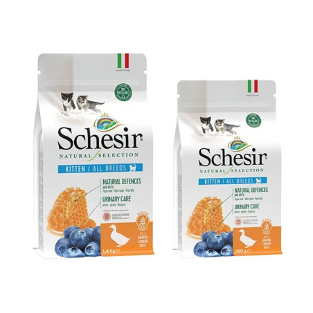 SCHESIR Natural Selection Kitten All Breeds con Anatra 350 gr. - 