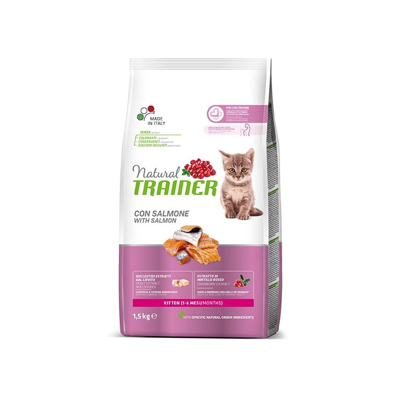 TRAINER Natural Kitten with Salmon 1.5 kg.