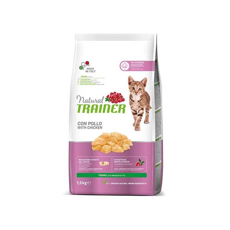 TRAINER Natural Young Cat avec Poulet frais 1.5 kg. TRAINER Natural Young Cat avec Poulet frais 1.5 kg.