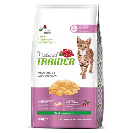 TRAINER Natural Young Cat con Pollo Fresco 1.5 kg. - 