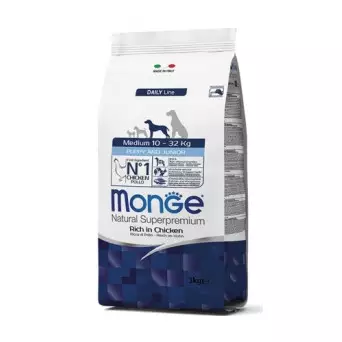 MONGE Natural Superpremium Medium Puppy & Junior Rich in Chicken 12 kg