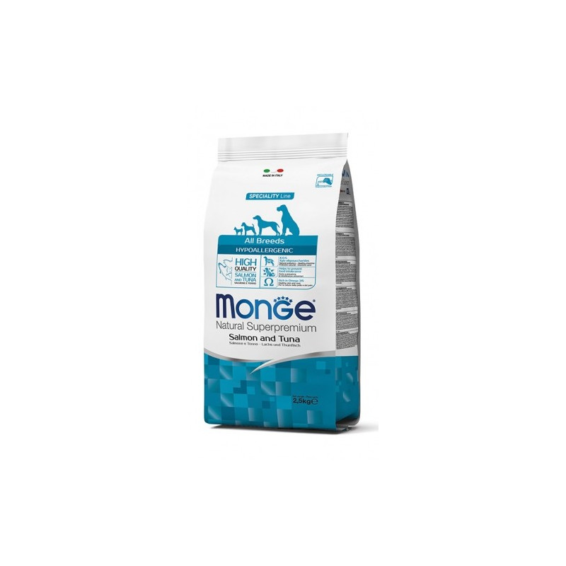 MONGE Natural Superpremium All Breeds Hypoallergenic saumon et thon 12 kg MONGE Natural Superpremium All Breeds Hypoallergenic saumon et thon 12 kg