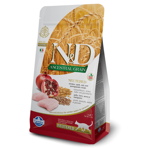 FARMINA N&D Low Ancestral Grain Neutered Adult with Chicken and Pomegranate 300 gr.