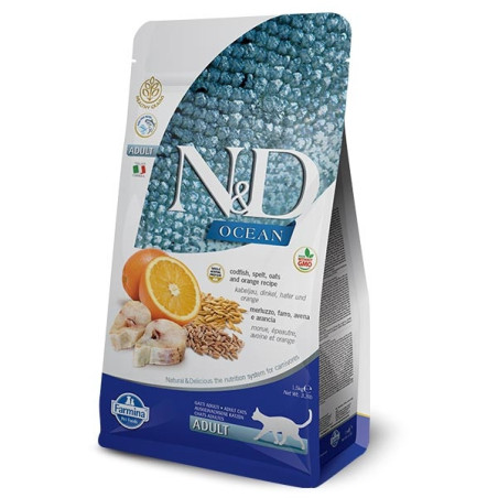 FARMINA N&D Ocean con Merluzzo, Farro, Avena e Arancia 300 gr. - 