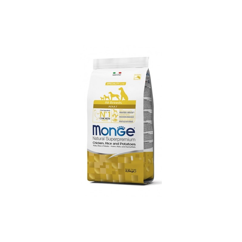 MONGE Chien adult all breeds poulet riz et pommes de terre 2,5 kg MONGE Chien adult all breeds poulet riz et pommes de terre 2,5 kg